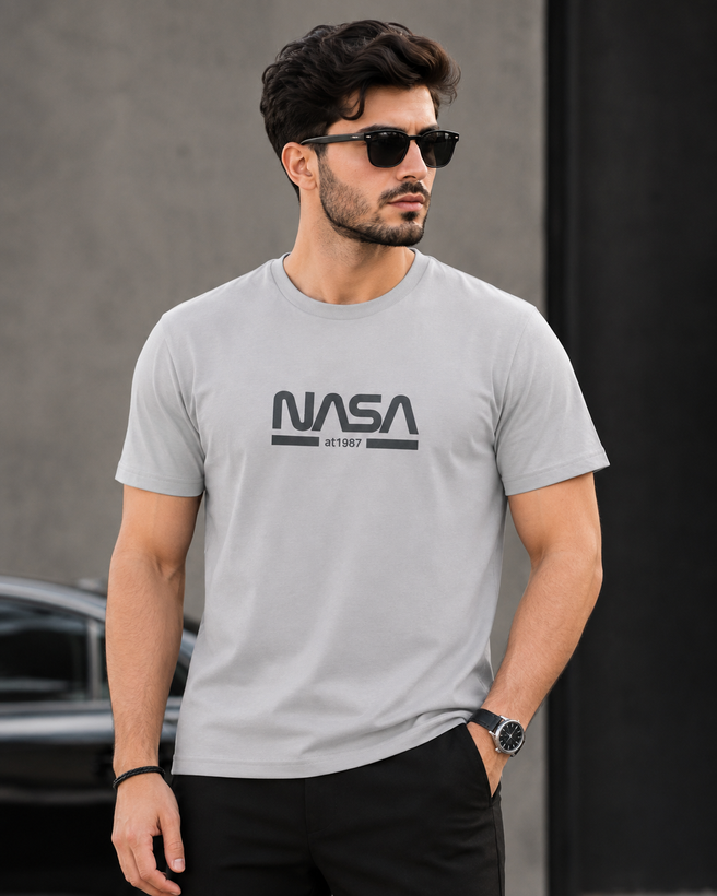 تیشرت مردانه طرح NASAسایز L(رنگ بندی )
