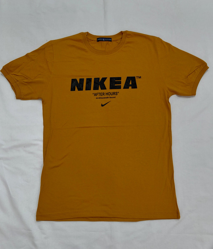 تیشرت مردانه طرح NIKEA، رنگ خردلی ، سایز XL